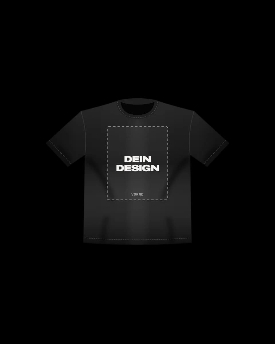Selber Designen T-Shirt in Schwarz, vorne