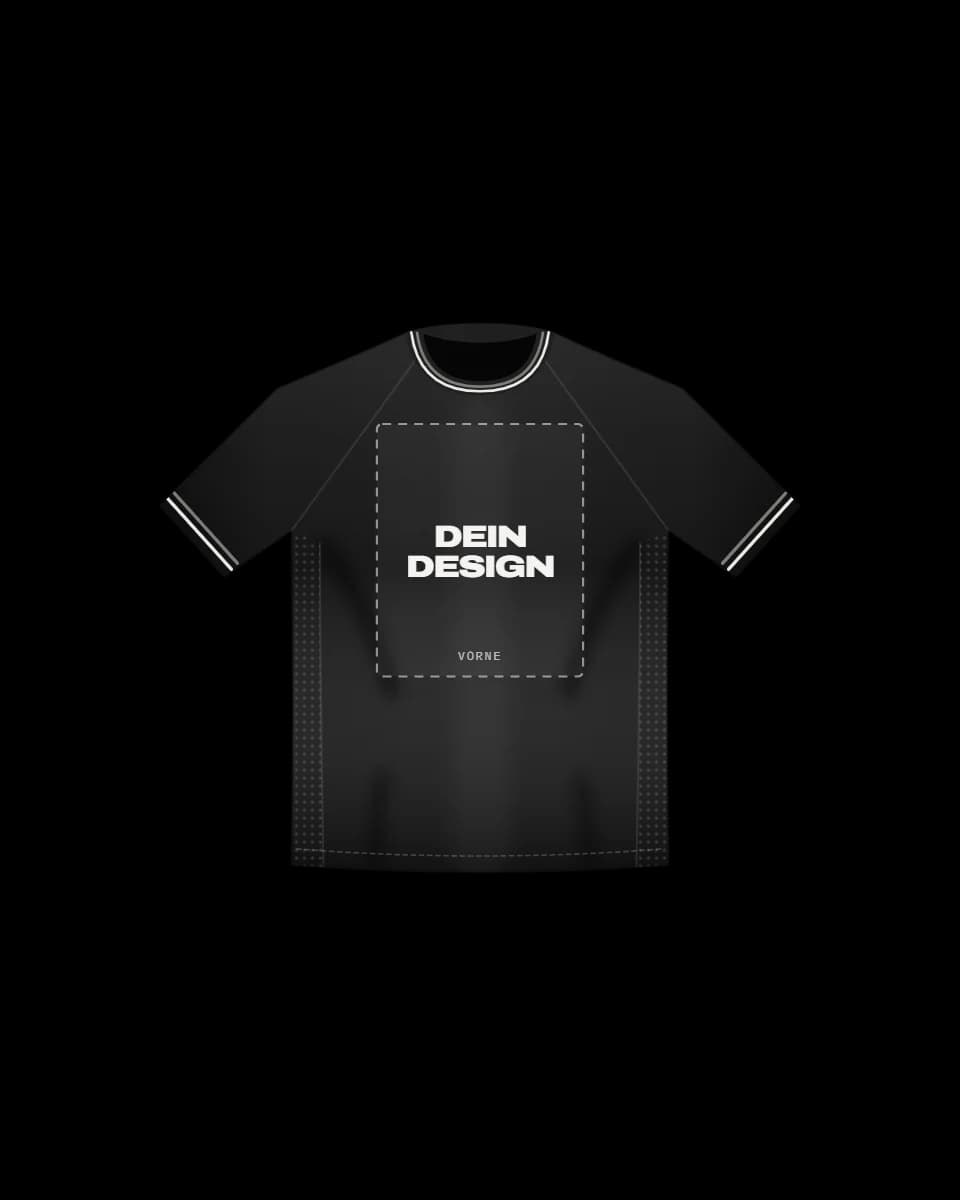 Selber Designen Trikot in Schwarz, vorne